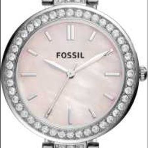 Fossil silver diamond watch